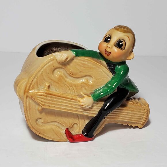 Acme China Pixie Elf Cello Planter Vintage - Picture 1 of 8